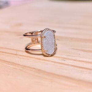 Kendra Scott Rose Gold Ring with Silver/White Stone